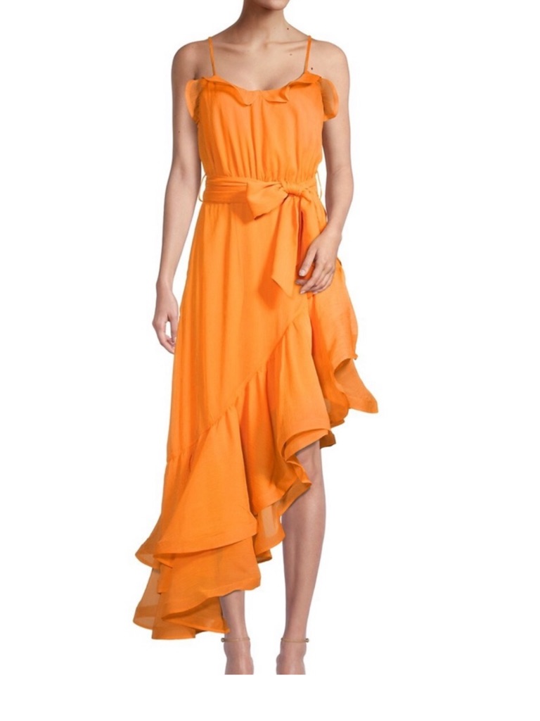 Nwt Elliatt Maldives Dress Orange Mango Ruffled